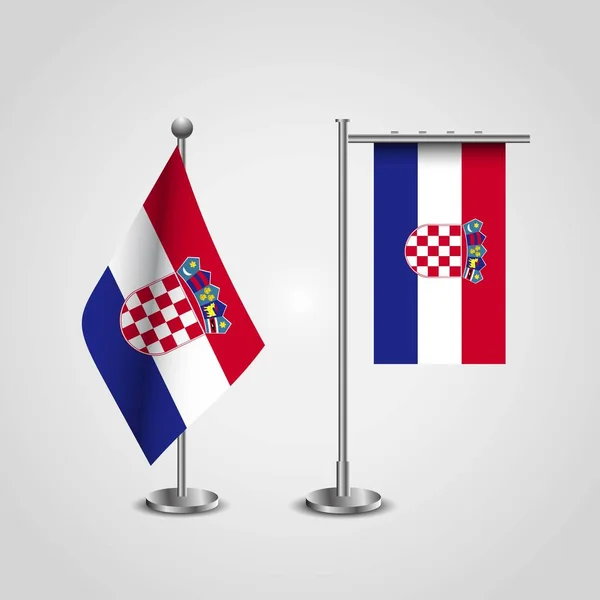 Croacia Diseño Bandera Vector — Vector de stock