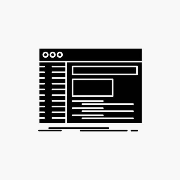 Admin Console Panel Root Software Glyph Icon Векторная Изолированная Иллюстрация — стоковый вектор