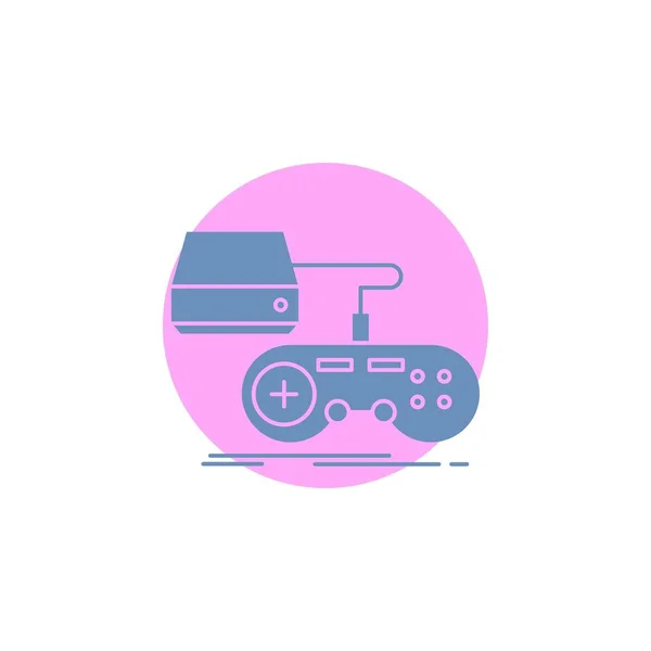 Console Jeu Jeu Playstation Jouer Glyph Icon — Image vectorielle