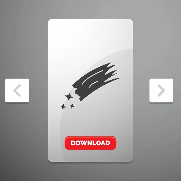 ดาวเคราะห ดาราศาสตร กกาบาต อวกาศ ดาวหาง Glyph Icon Carousal Pagination Slider — ภาพเวกเตอร์สต็อก