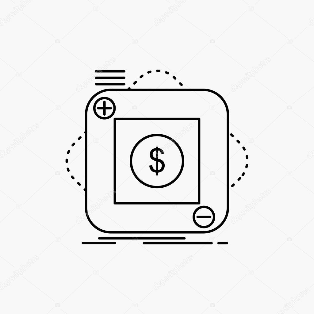 purchase, store, app, application, mobile Line Icon. Vector isolated illustration