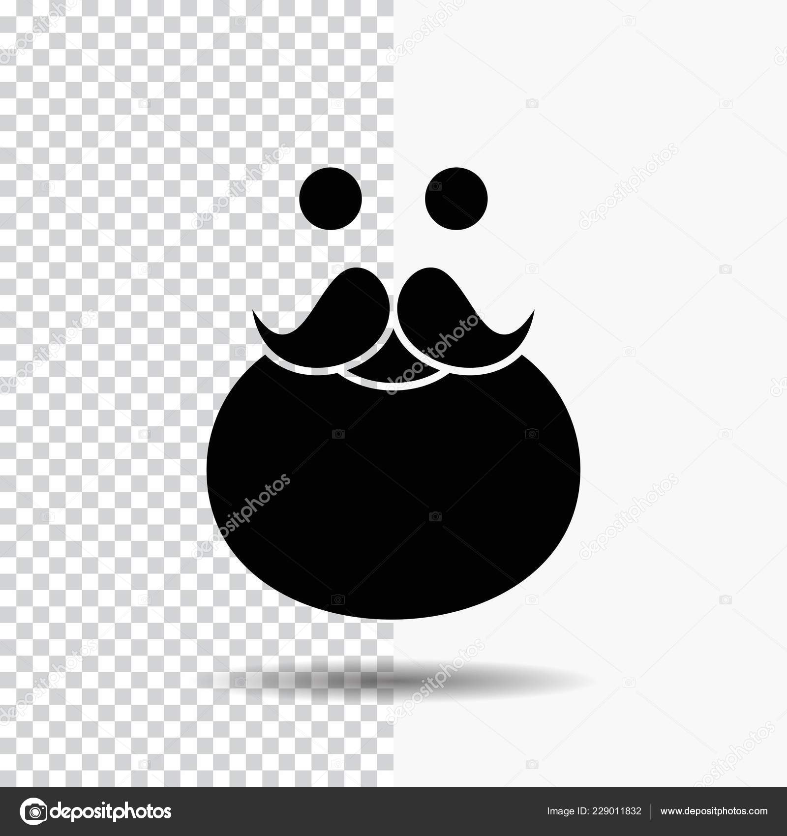 Moustache Hipster Movember Santa Beared Glyph Icon Transparent