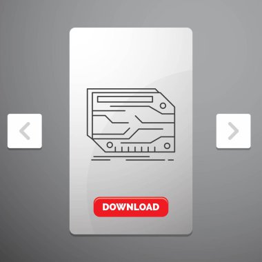 -oyun kağıdı, bileşen, özel, elektronik, bellek rekreasyon Pagination Slider tasarımı ve kırmızı Download düğme çizgisi simgesinde