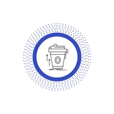 ürün, promo, kahve, fincan, marka pazarlama satırı simgesi. İzole vektör çizim