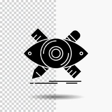 Tasarım, tasarımcı, çizim, eskiz, glif simgesini şeffaf arka plan üzerinde araçları. Siyah simgesi