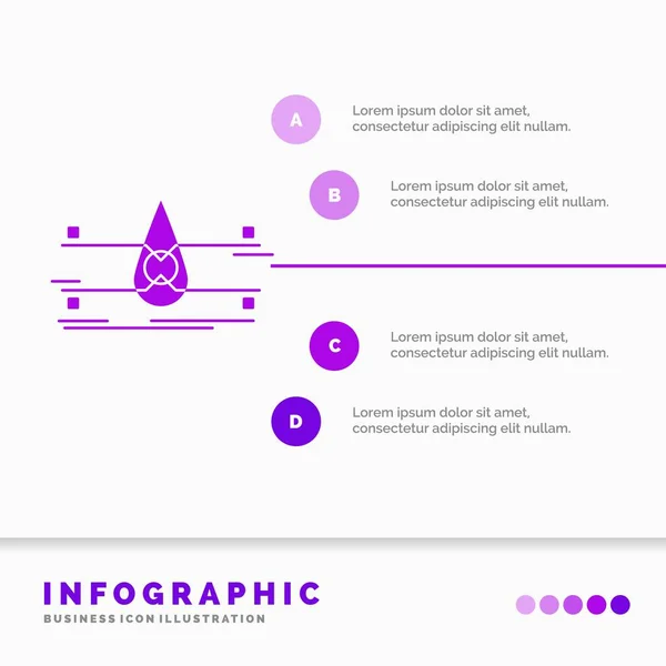 Acqua Monitoraggio Pulizia Sicurezza Smart City Modello Infografica Sito Web — Vettoriale Stock