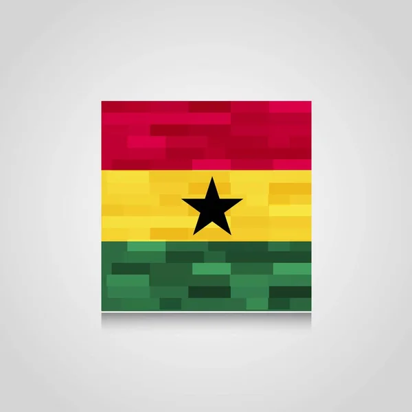 Ghana Antecedentes Bandera Abstracta — Vector de stock