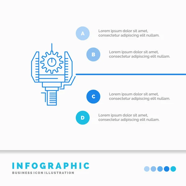 Automação Indústria Máquina Produção Robótica Modelo Infográficos Para Site Apresentação — Vetor de Stock