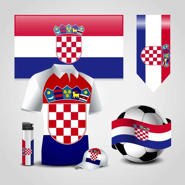 Croacia Diseño Bandera Vector — Archivo Imágenes Vectoriales