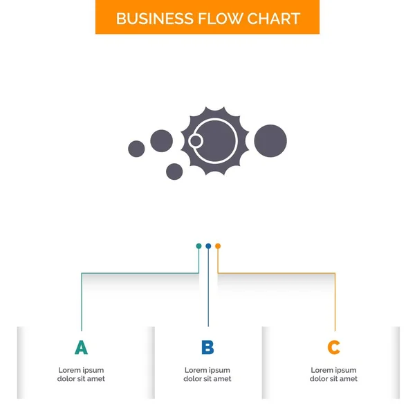 Solar System Universe Solar System Astronomy Business Flow Chart Design — Stock Vector