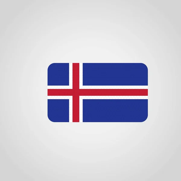 Creativo Islandia Bandera Vector — Vector de stock