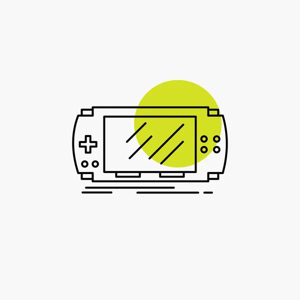 Консоль Устройство Игра Игры Psp Line Icon — стоковый вектор