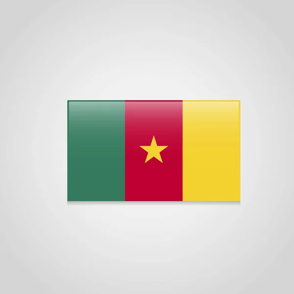 Kamerun Vlajky Designu Vektor — Stockový vektor