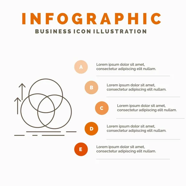 Balance Círculo Alineación Medición Geometría Infografías Plantilla Para Sitio Web — Vector de stock