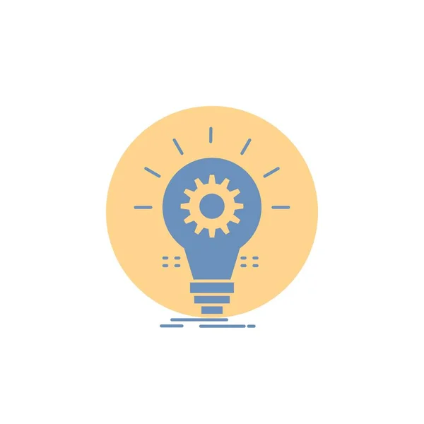 Lampadina Sviluppare Idea Innovazione Luce Glyph Icon — Vettoriale Stock
