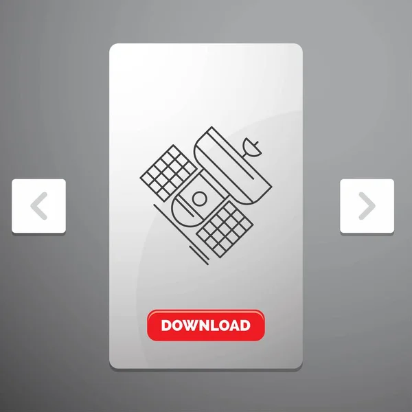 Difusión Radiodifusión Comunicación Satélite Línea Telecomunicaciones Icono Paginación Carrusel Control — Vector de stock