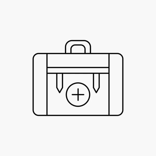 Tasche Zelten Gesundheit Wandern Gepäckband Symbol Vektor Isolierte Abbildung — Stockvektor