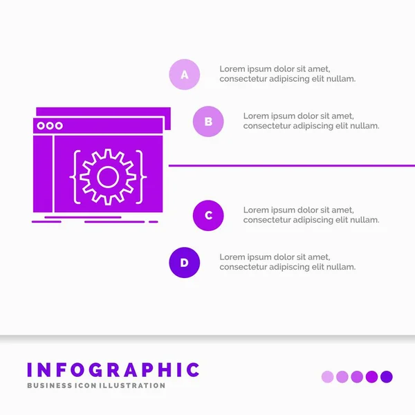 Api App Codierung Entwickler Software Infografik Vorlage Für Website Und — Stockvektor