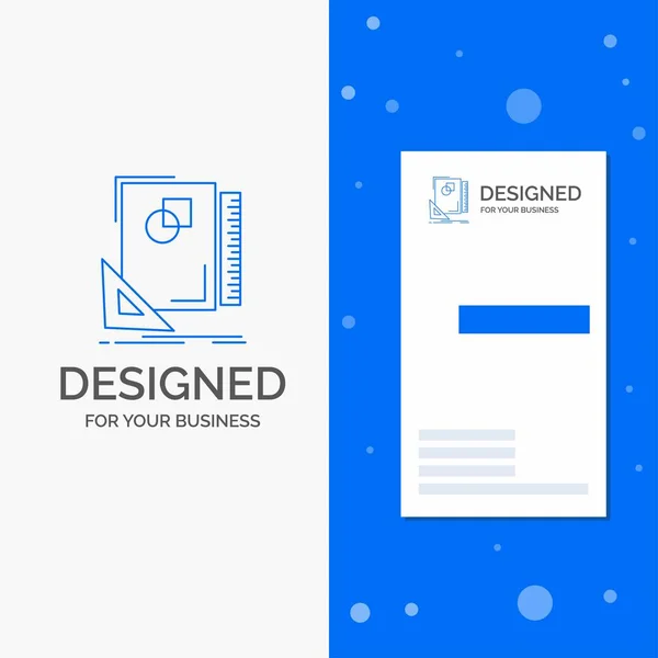 Бізнес Логотип Дизайну Компонування Сторінки Ескізу Ескізу Вертикальний Синій Бізнес — стоковий вектор