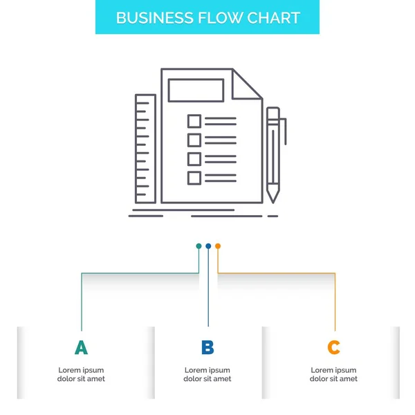 Business Liste Plan Planification Tâche Conception Organigramme Affaires Avec Étapes — Image vectorielle