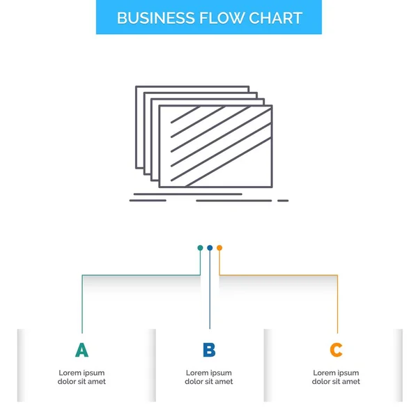 Design Layer Layout Texture Textures Business Flow Chart Design Steps — Stock Vector