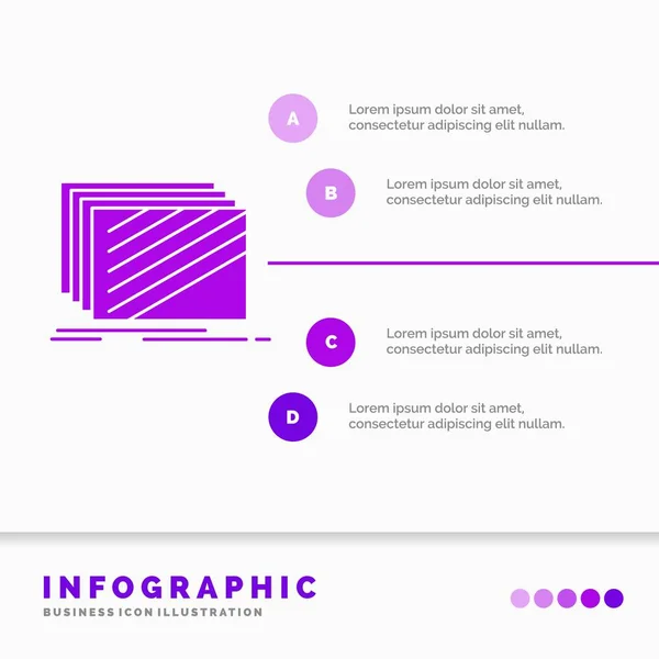 Дизайн Слой Макет Текстура Текстуры Infographics Template Website Presentation Инфографическая — стоковый вектор