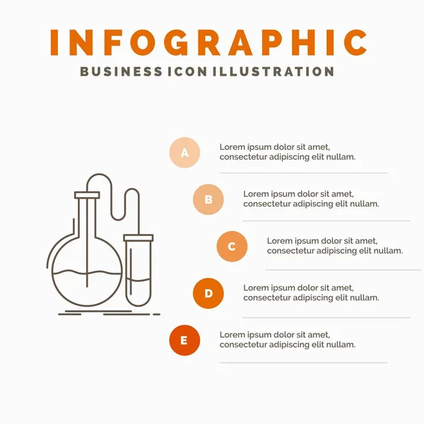Analyse Chemie Fläschchen Forschung Testgrafik Vorlage Für Website Und Präsentation — Stockvektor