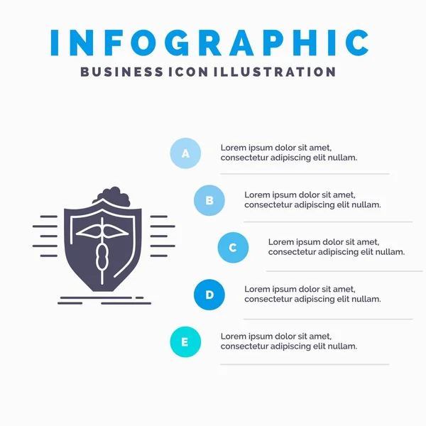 insurance, health, medical, protection, safe Infographics Template for Website and Presentation. GLyph Gray icon with Blue infographic style vector illustration.