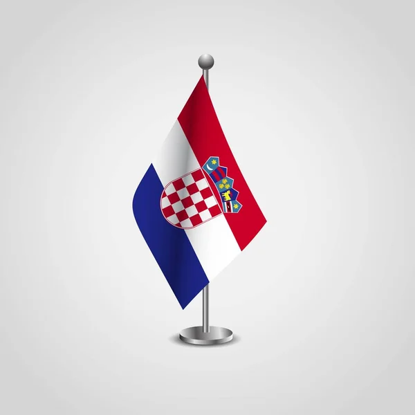 Croacia Diseño Bandera Vector — Vector de stock