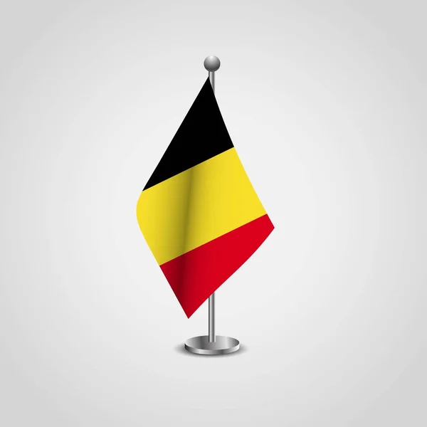 Konstrukční Vektor Vlajky Belgie — Stockový vektor