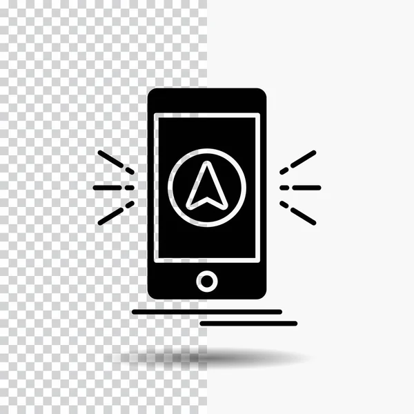 Ошибка Приложение Кемпинг Gps Местоположение Glyph Icon Заднем Плане Черная — стоковый вектор
