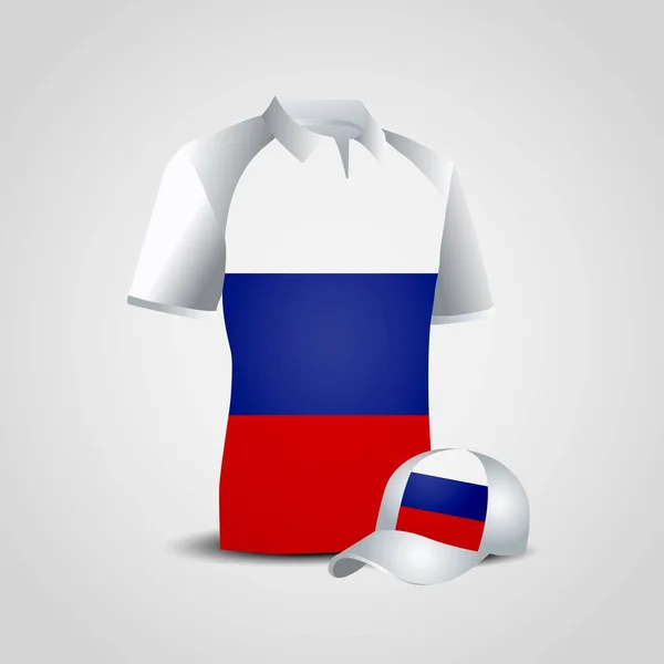 Футболка Сборной России Дизайн Cap Vector — стоковый вектор