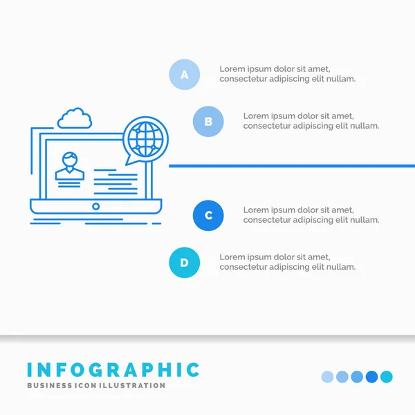 Вебінар Форум Онлайн Семінар Веб Сайт Шаблон Інфографіки Веб Сайту — стоковий вектор