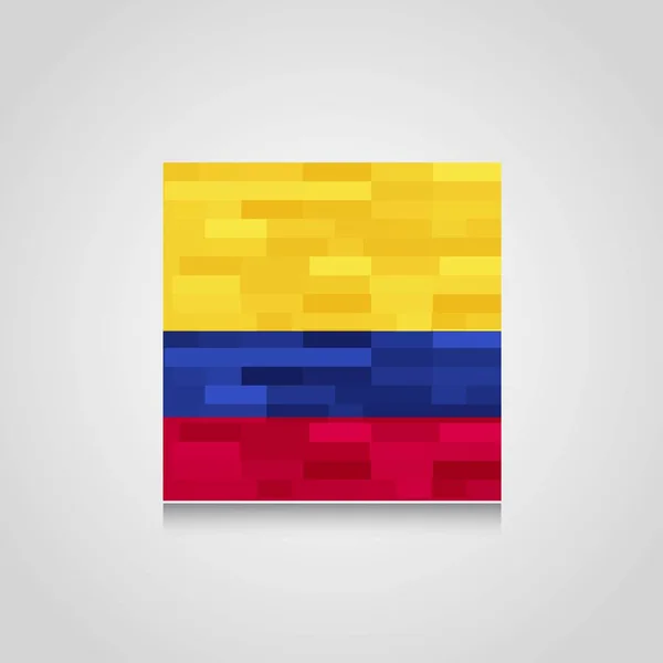 Colombia Bandera Diseño Vector — Vector de stock