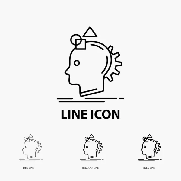 Imagination, imaginative, imagine, idea, process Icon in Thin, Regular and Bold Line Style. Vector illustration