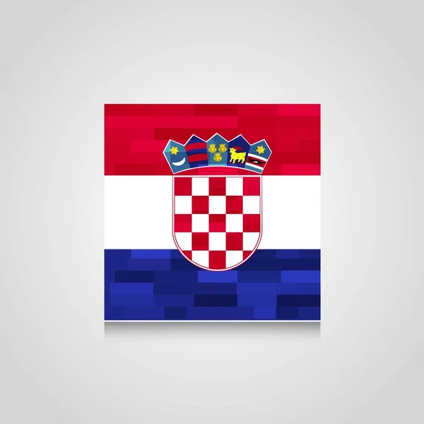 Вектор Дизайна Флага Хорватии — стоковый вектор
