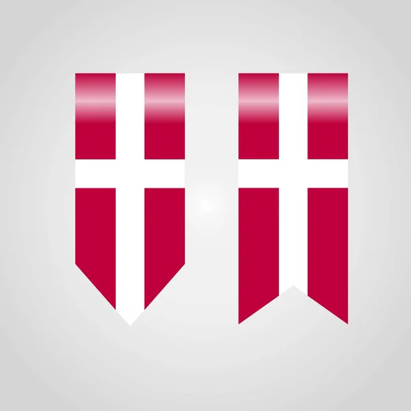 Dinamarca Haning Bandeira Ilustração — Vetor de Stock