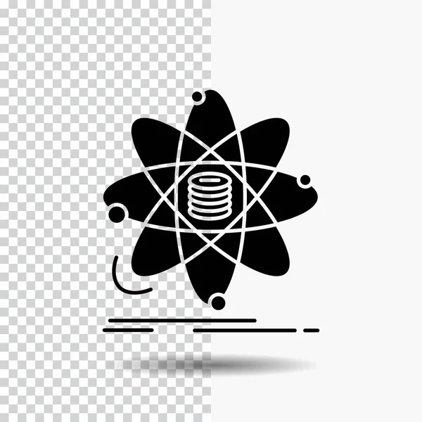 Analysis Data Information Research Science Glyph Icon Transparent Background Black — Stock Vector