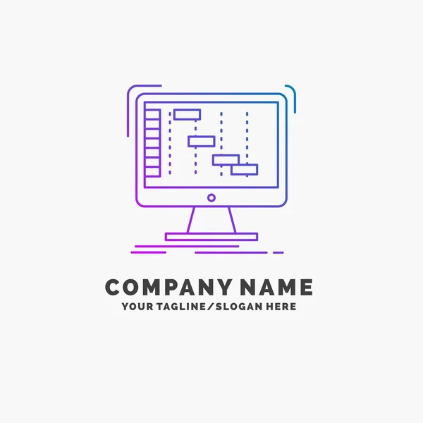 Ableton Aplicação Daw Digital Sequenciador Purple Business Logo Template Lugar —  Vetores de Stock