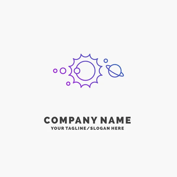 Solar System Universe Solar System Astronomy Purple Business Logo Template — Stock Vector