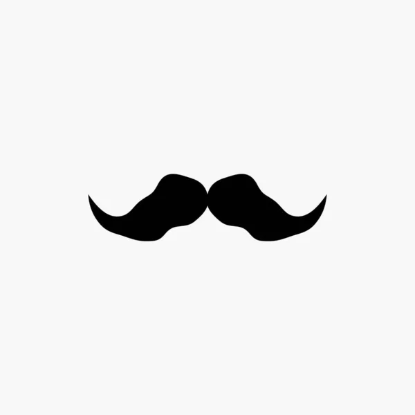 Bigote Hipster Movember Macho Hombres Glyph Icon Ilustración Aislada Vectorial — Vector de stock