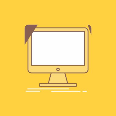 Ableton, uygulama, daw, dijital, sequencer düz çizgi dolu kutsal kişilerin resmi. Güzel Logo düğme UI ve Ux, Web veya mobil uygulama için sarı arka plan üzerinde