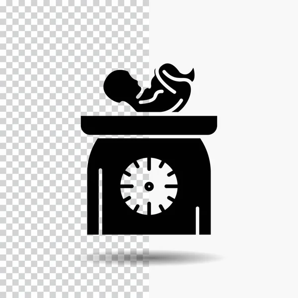 Peso Bebê Recém Nascido Escalas Criança Glyph Icon Fundo Transparente —  Vetores de Stock
