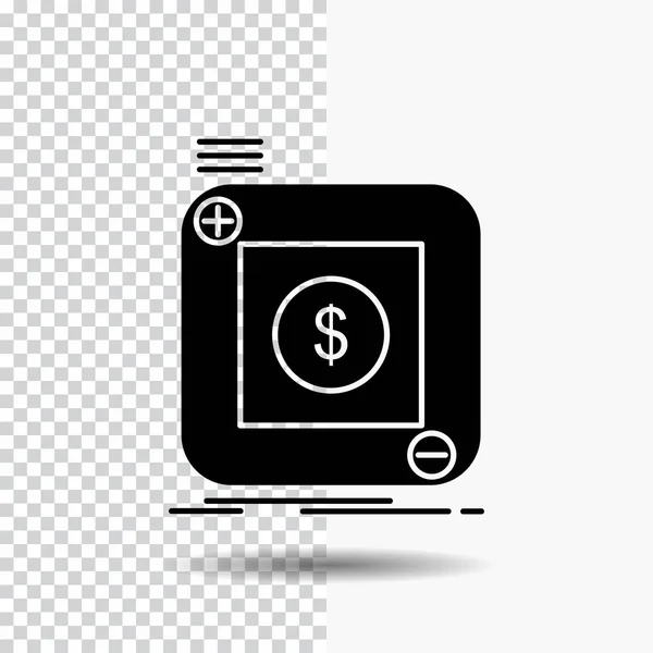 Kauf Laden App Anwendung Mobiles Glyphen Symbol Auf Transparentem Hintergrund — Stockvektor