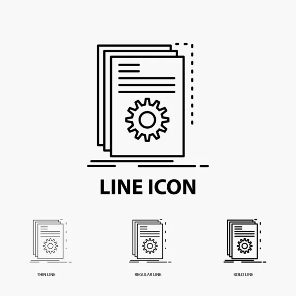 App Build Developer Program Script Icon Thin Hellar Bold Line — стоковый вектор