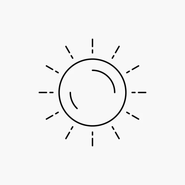 Ήλιος Καιρός Ηλιοβασίλεμα Ανατολή Καλοκαίρι Εικονίδιο Γραμμή Εικονογράφηση Διάνυσμα Απομονωμένες — Διανυσματικό Αρχείο