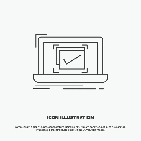 System Monitoring Checklist Good Icon Серый Векторный Символ Пользовательского Интерфейса — стоковый вектор
