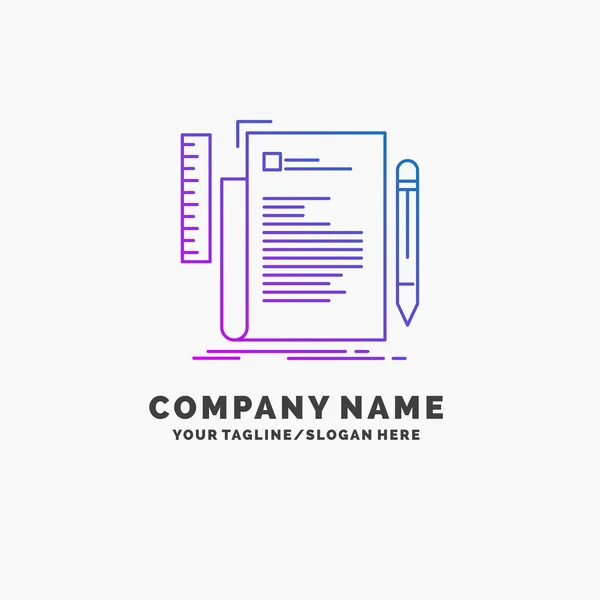 Código Codificación Archivo Programación Script Purple Business Logo Template Lugar — Vector de stock