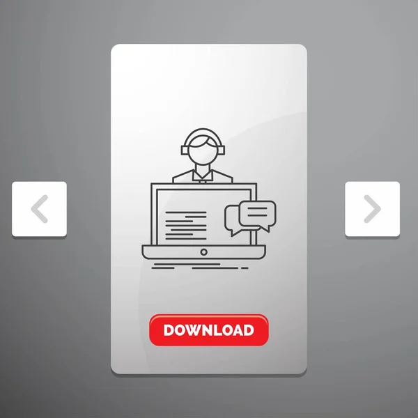 บสน แชท การ วยเหล อไอคอนบรรท ดในการออกแบบเล อนหน Carousal มดาวน โหลดส — ภาพเวกเตอร์สต็อก