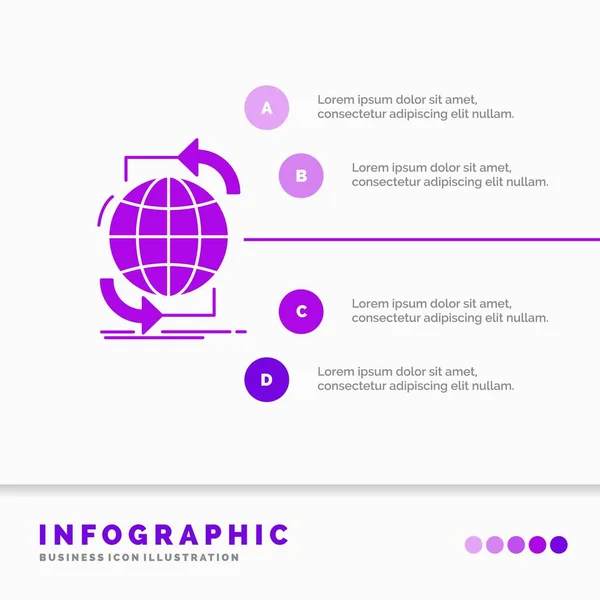 Conectividade Global Internet Rede Web Infographics Template Website Presentation Ilustração — Vetor de Stock